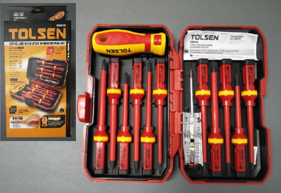 Tolsen 13pcs Interchangeable VDE 1000V Power Insulated Screwdriver Set  Model: 38016_img_8