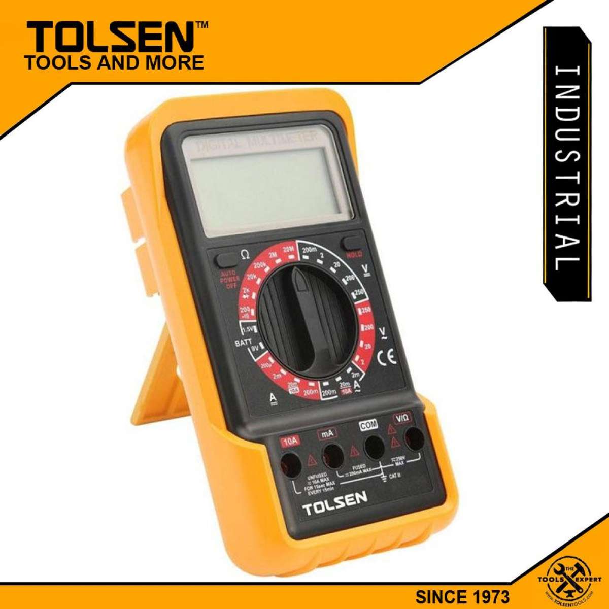 TOLSEN 38031 Digital Multimeter with Large LCD Display Industrial Model: 38031