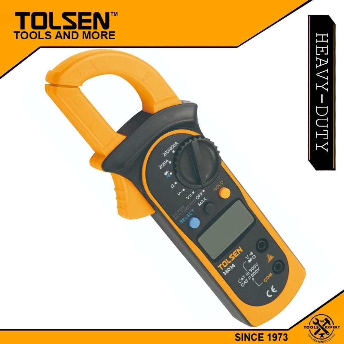 TOLSEN 38034 Digital Clamp Multimeter with Case, 400A, 600V; Model: 38034_img_1