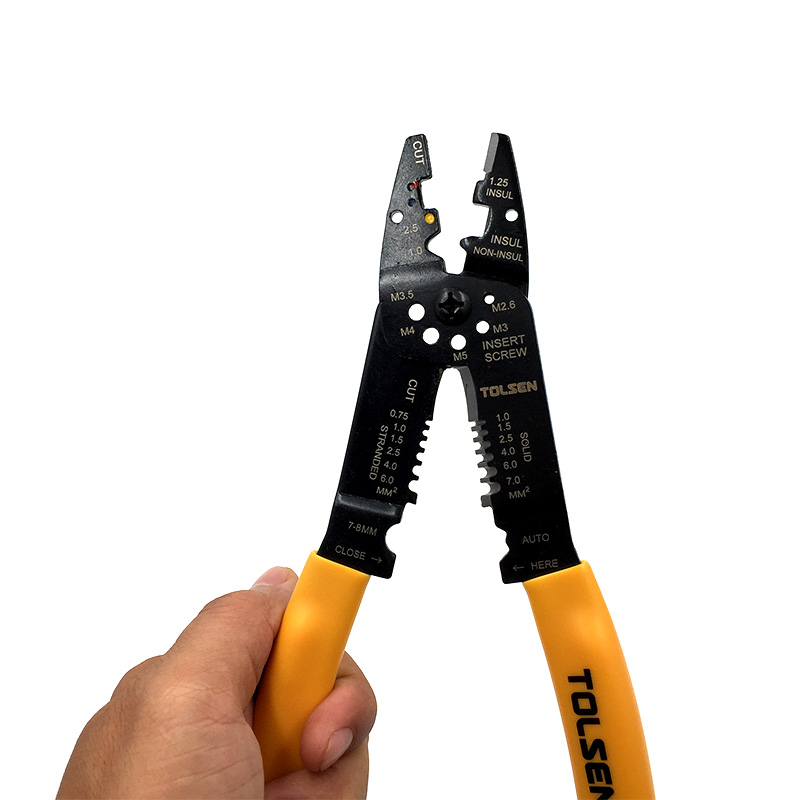 Tolsen 8.5" Wire Stripping And Crimping Pliers ( 215mm, 8.5 inch) Model: 38052_img_1