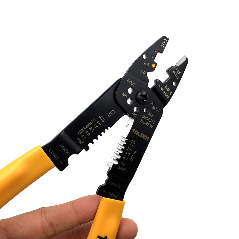 Tolsen 8.5" Wire Stripping And Crimping Pliers ( 215mm, 8.5 inch) Model: 38052_img_4
