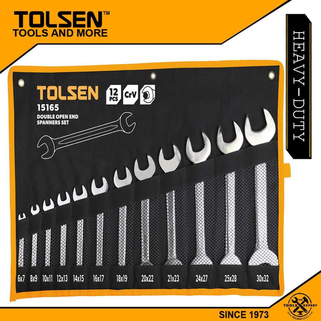 TOLSEN 12pcs Double Open End Spanner Set Model 15165 ( New 15892 )_img_1