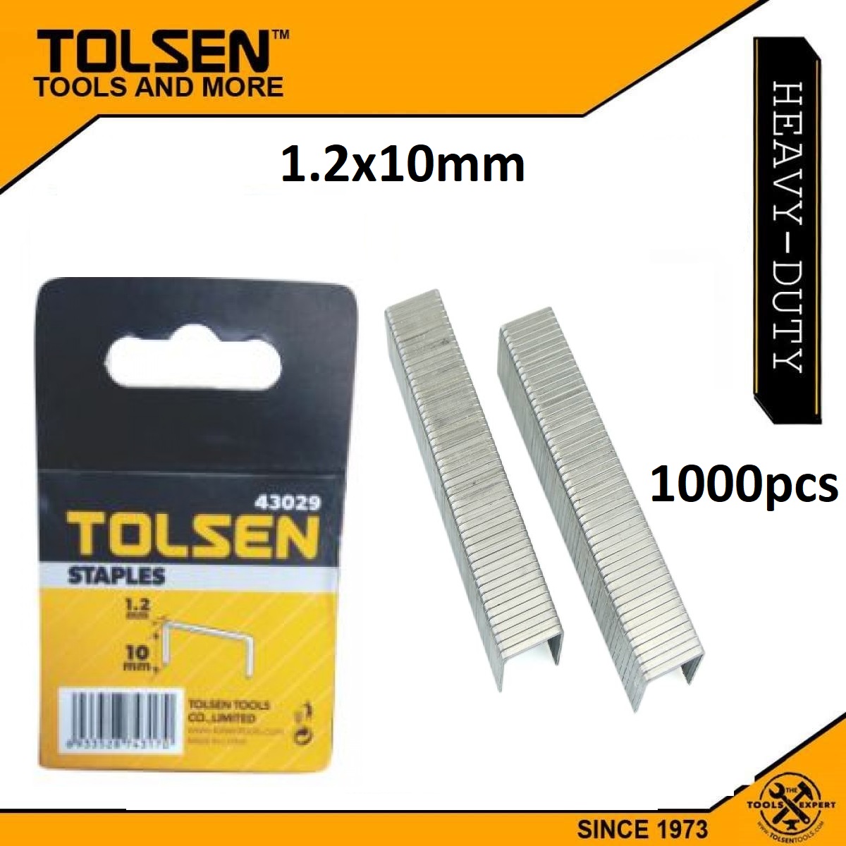 Tolsen 1000Pcs Staples Wire Refill (1.2 x 10mm ) Model: 43029
