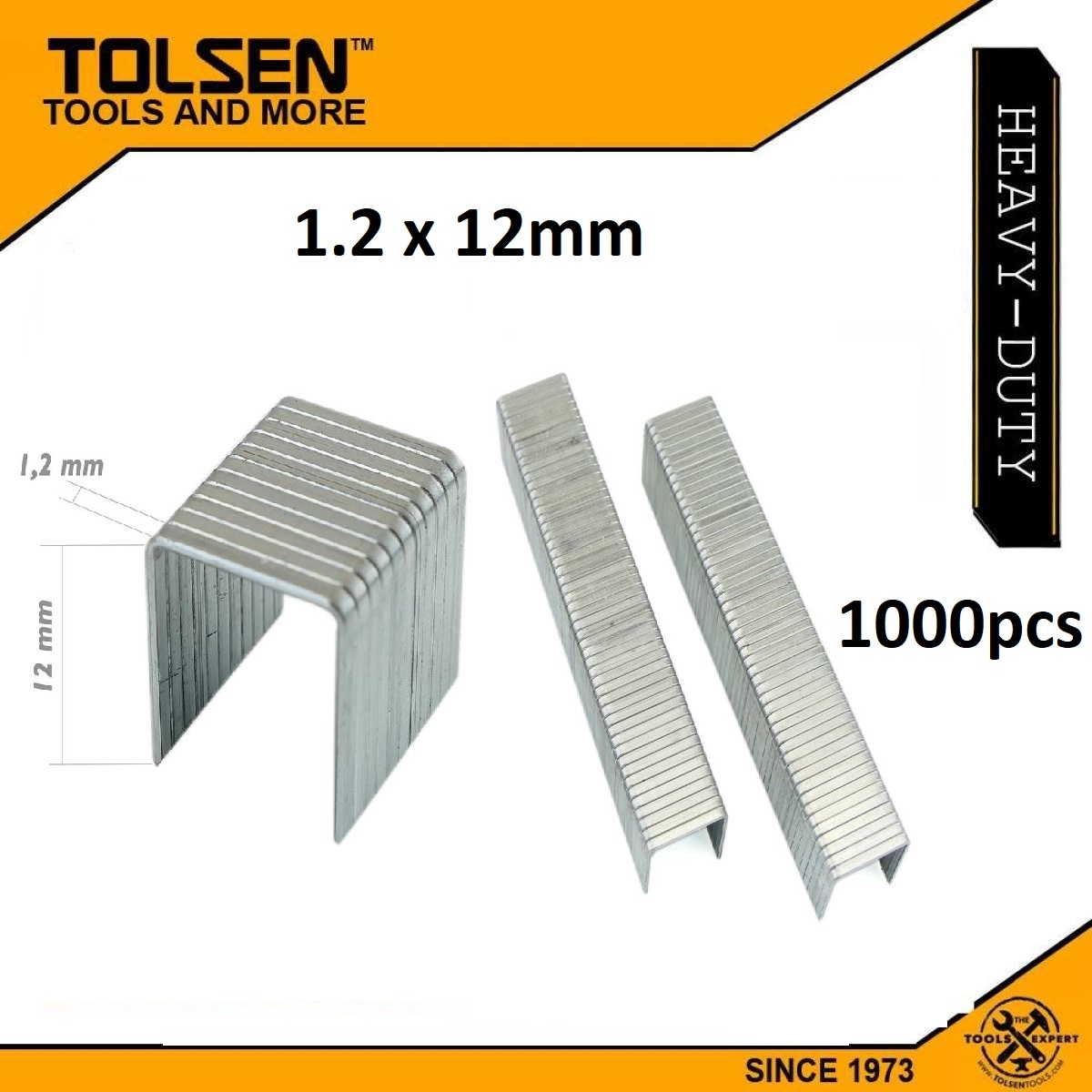 Tolsen 1000Pcs Staples Wire Refill (1.2 x 12mm ) Model: 43030