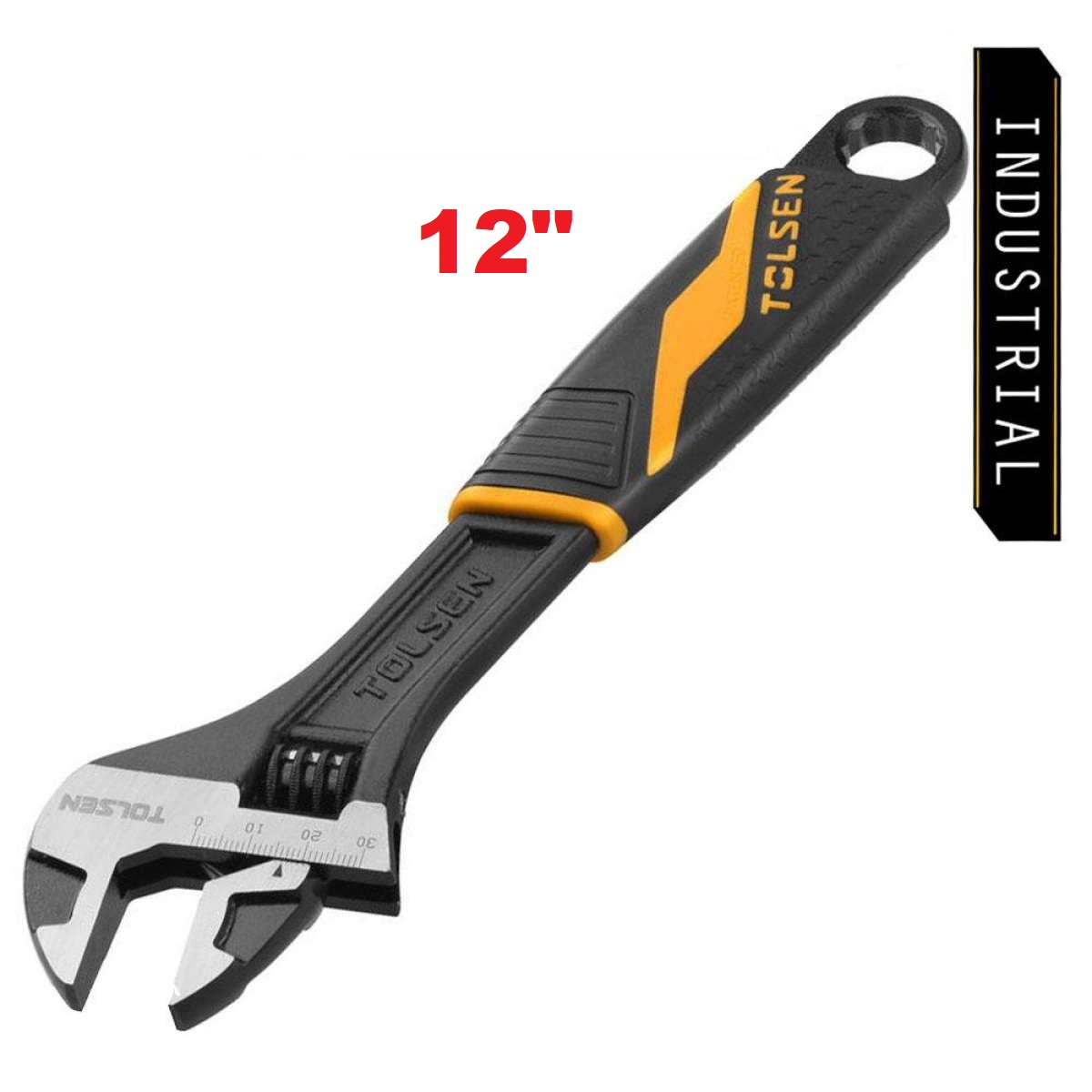 Tolsen Adjustable Wrench (300mm, 12”) Industrial GRIPro Series Model 15311_img_1