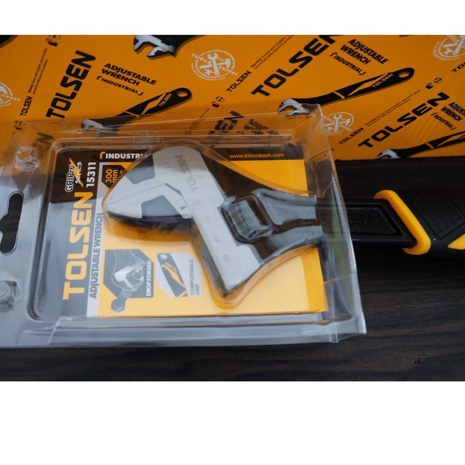 Tolsen Adjustable Wrench (300mm, 12”) Industrial GRIPro Series Model 15311_img_2