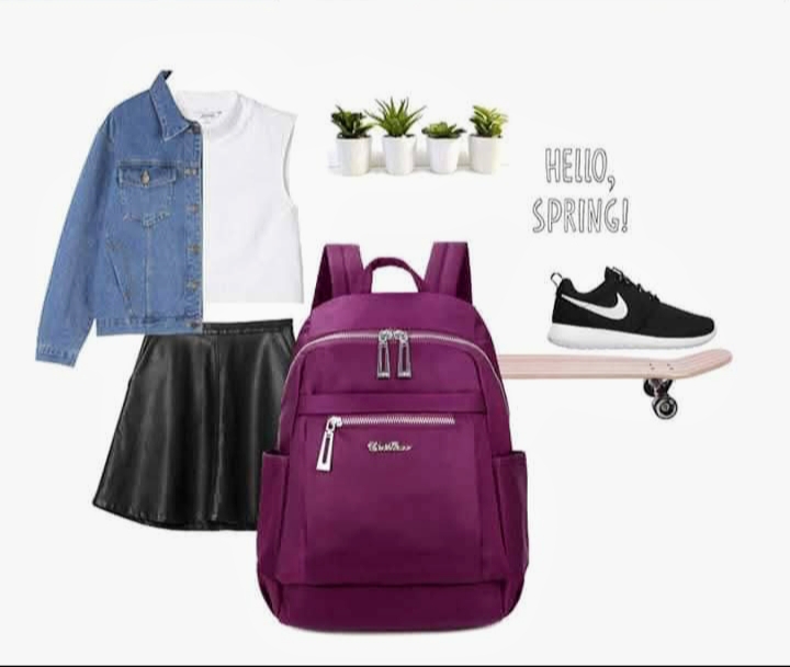 Nylon backpack durable wattetprouf casual soulder bag for smart girls_img_4