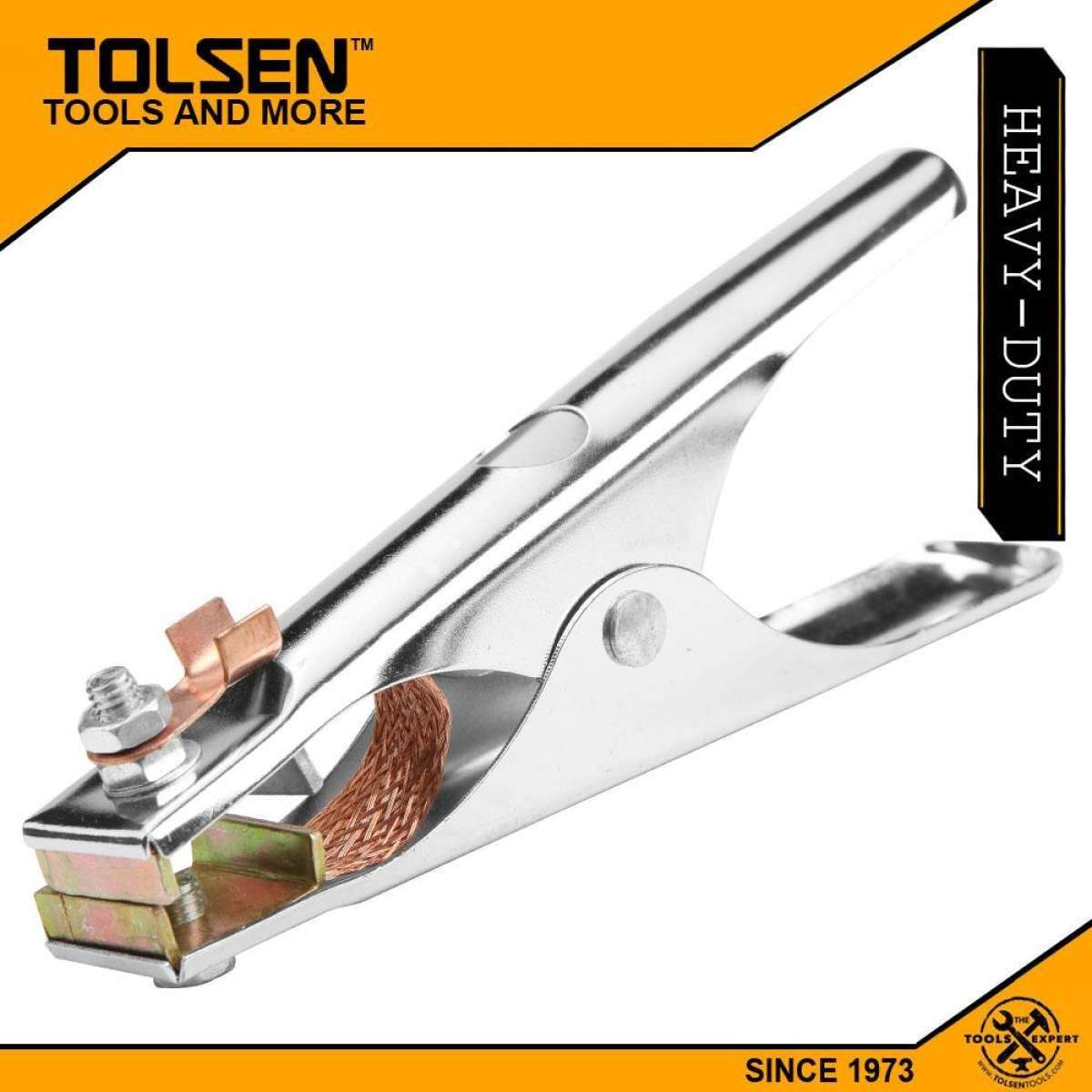 Tolsen 500Amp Earth Clamp For Welding Ground Brass Grip 44941_img_1