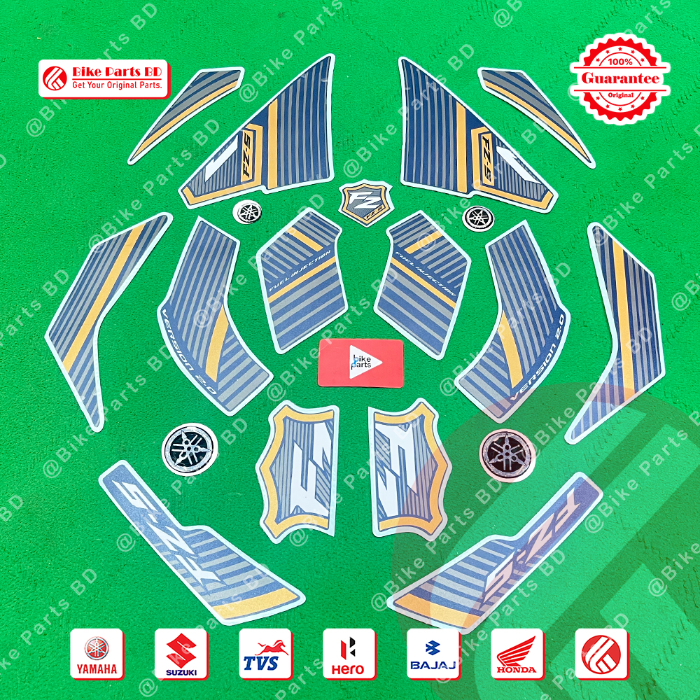 Full Set Sticker for Yamaha FZS V2 (Armada Blue) bike._img_1