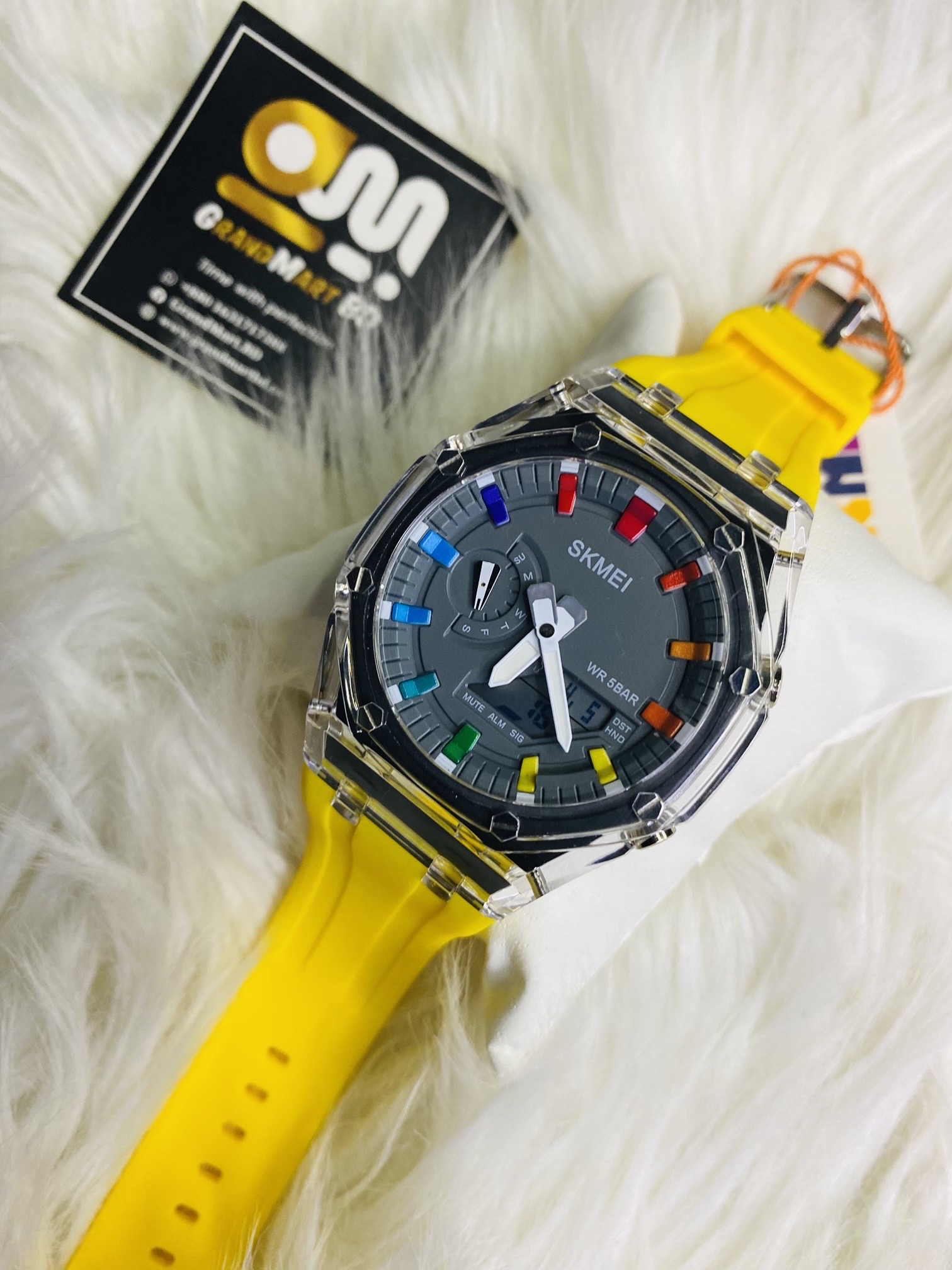 SKMEI 2100 Waterproof Countdown Stopwatch Led Light Electronic Movement Wristwatch