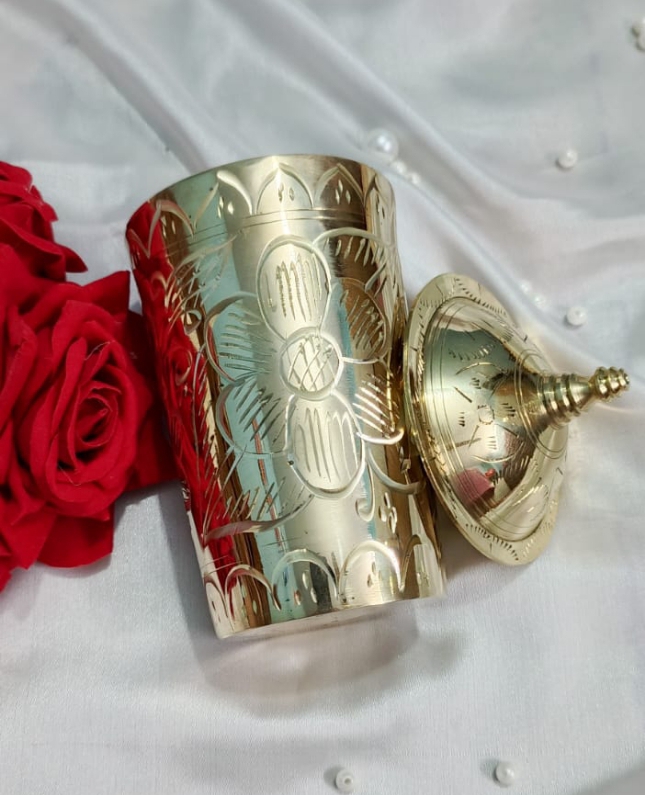 Brass Made Big Size Water Glass With Cover_img_0