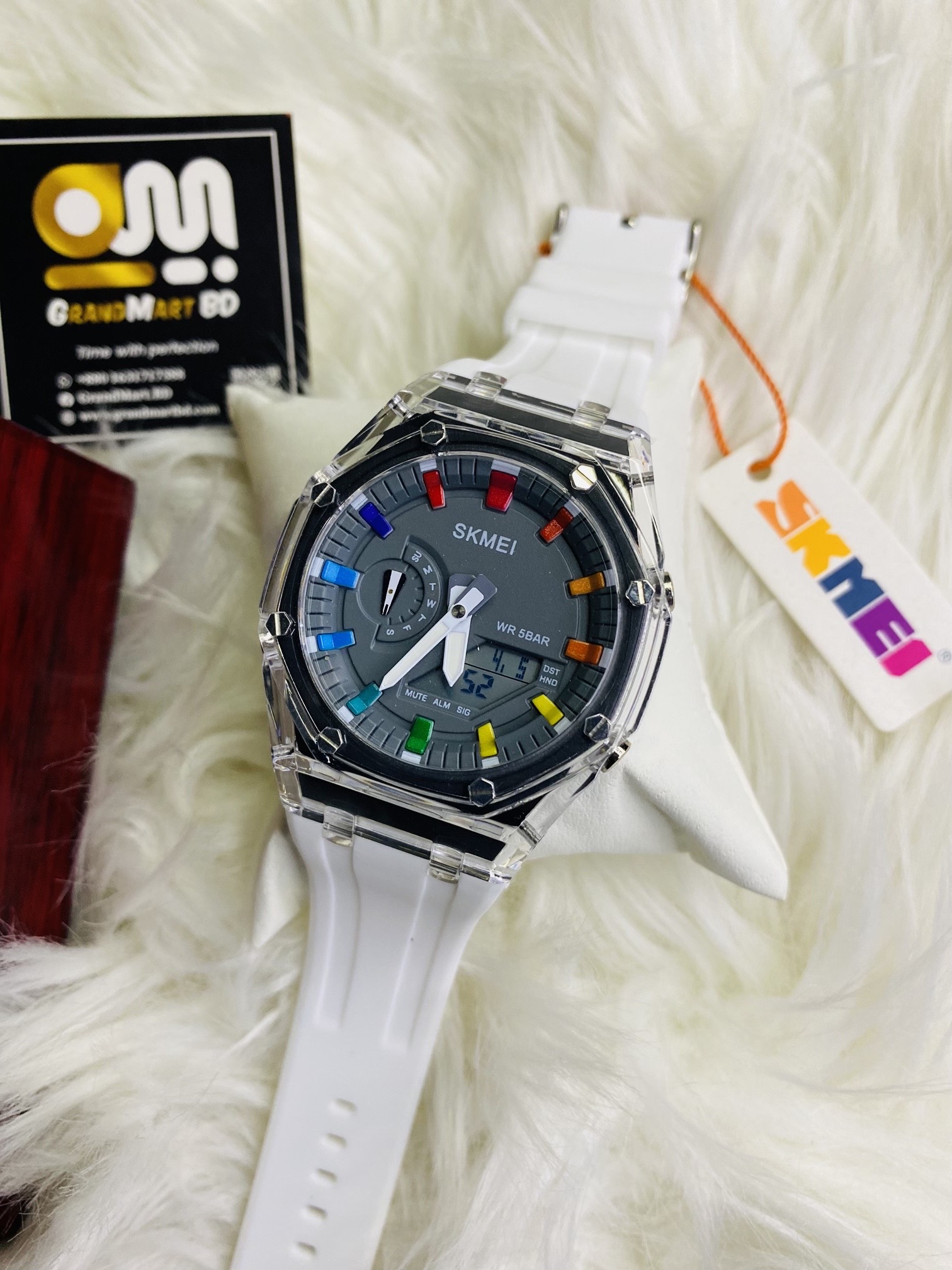 SKMEI 2100 Waterproof Countdown Stopwatch Led Light Electronic Movement Wristwatch