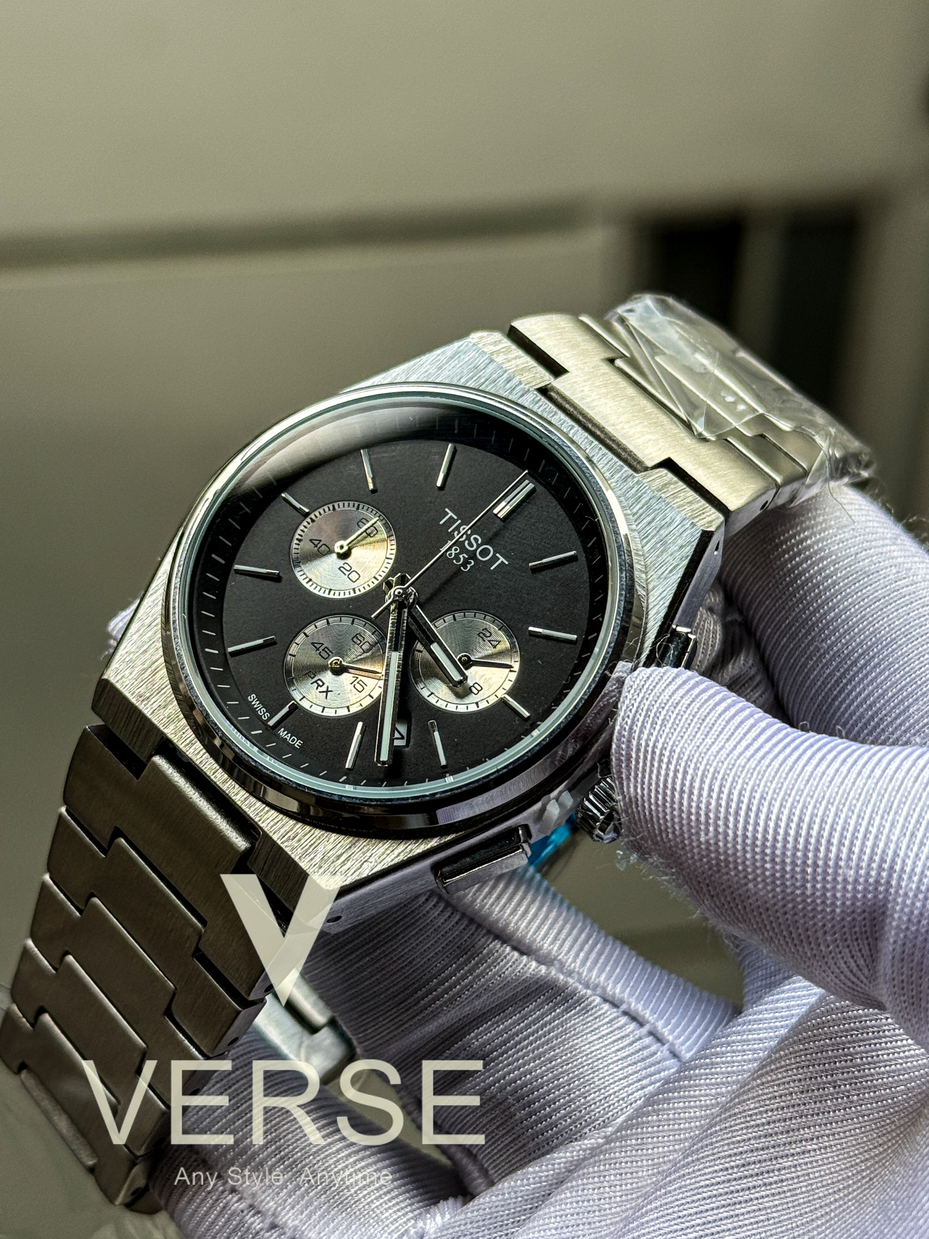 Tissot PRX Chronograph Black dial