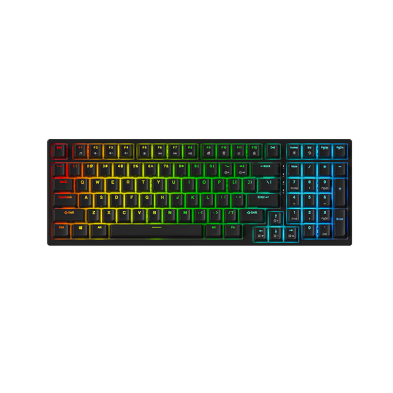 Robeetle G98 Full Sized Mechanical Gaming Keyboard | Rainbow RGB | Black Color_img_0