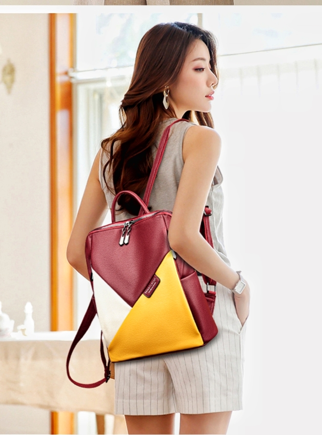 Women Backpacks pu Leather Rucksack Female School Book Bag Female Shoulder Bags for Teenage Girls Outdoor Travel Bag_img_0