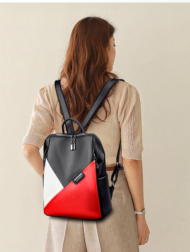 Women Backpacks pu Leather Rucksack Female School Book Bag Female Shoulder Bags for Teenage Girls Outdoor Travel Bag_img_1