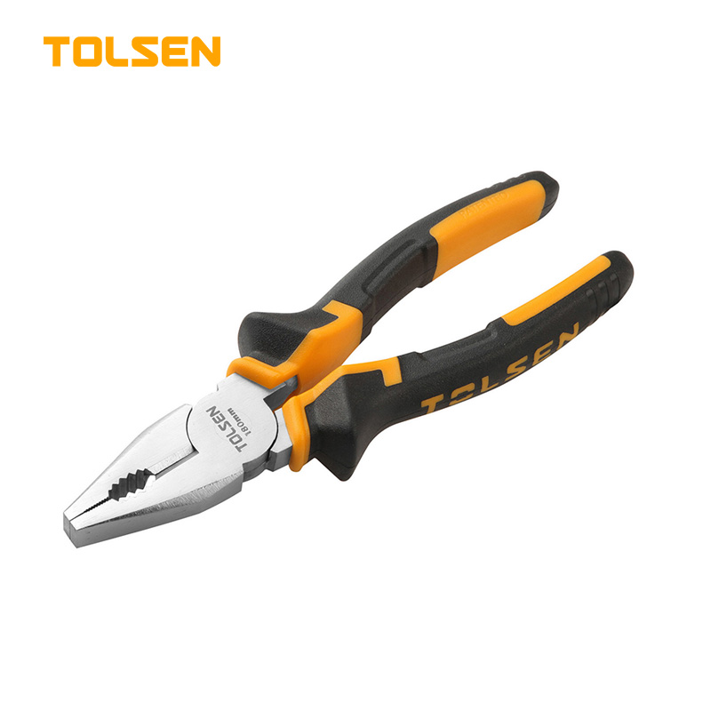 TOLSEN 10001 Combination Pliers 7" | TPR Handle | Forged Steel | Nickel Plated | Model: 10001_img_2