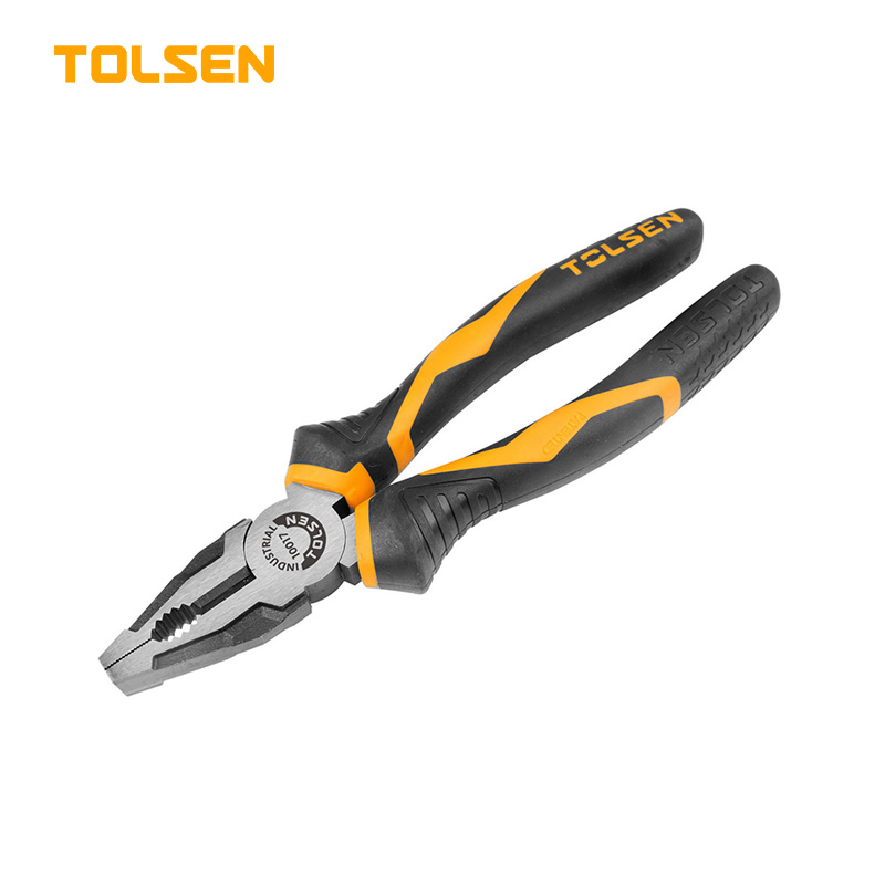 TOLSEN 10017 Combination Pliers, 8" (200mm), Industrial GRIPro Series, CrV Steel, Black Finish | Model: 10017_img_0