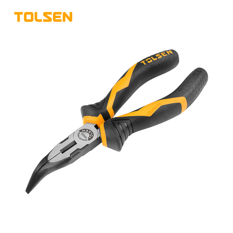 TOLSEN 6" Bent Nose Pliers (160mm) Industrial GRIPro Series Model: 10023