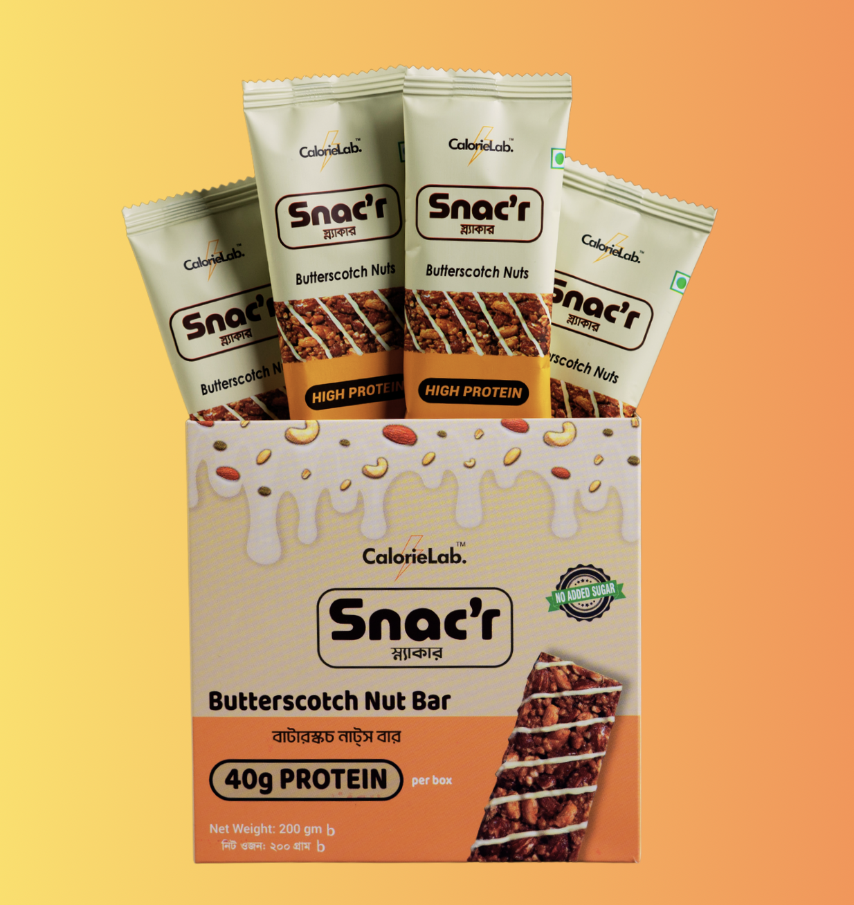 SNACR White Butterscotch Protein Nut Bar 4 Pack