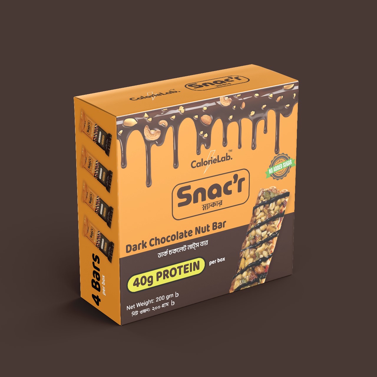 SNACR Dark Chocolate Protein Nut Bar 4 pack_img_1