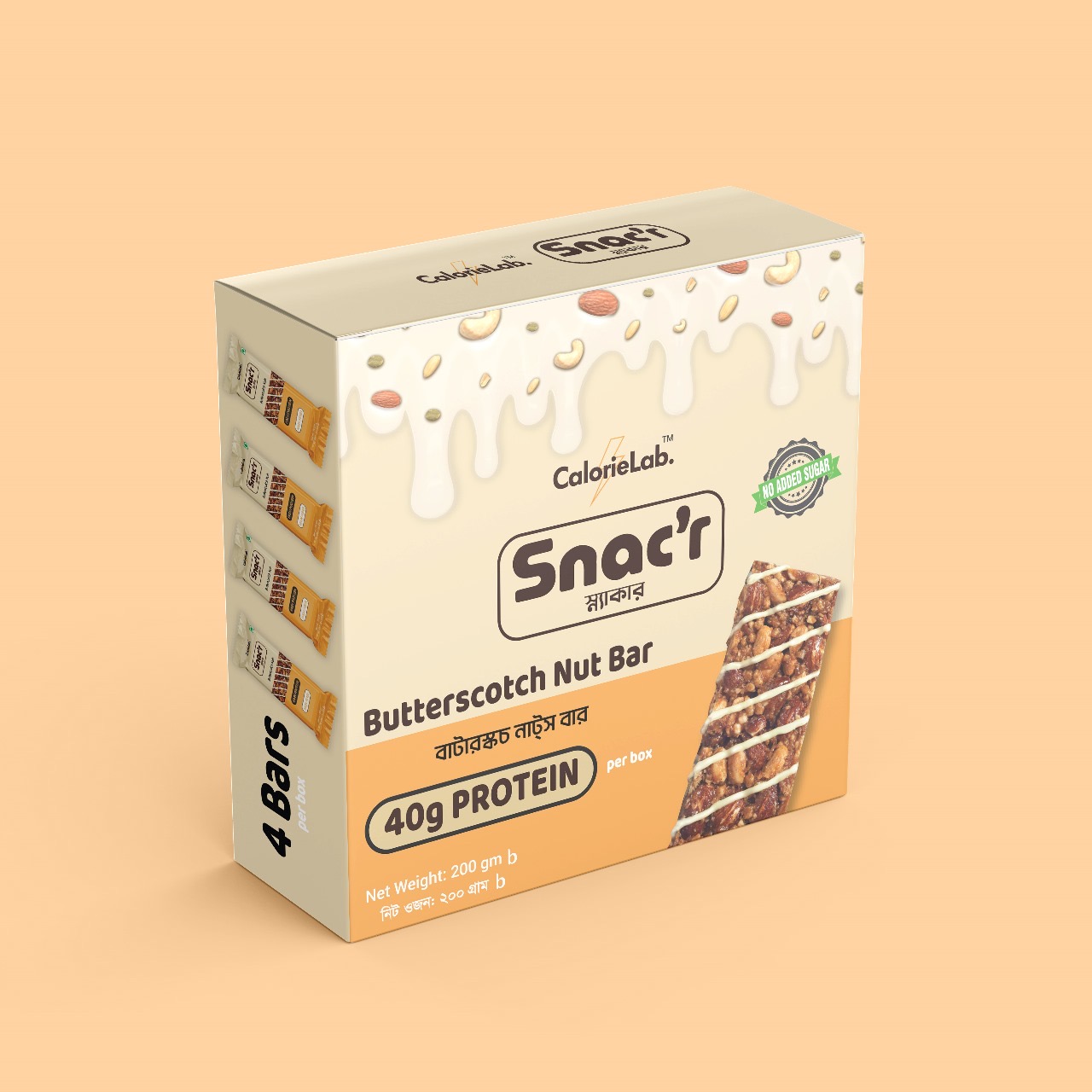 SNACR White Butterscotch Protein Nut Bar 4 Pack_img_2