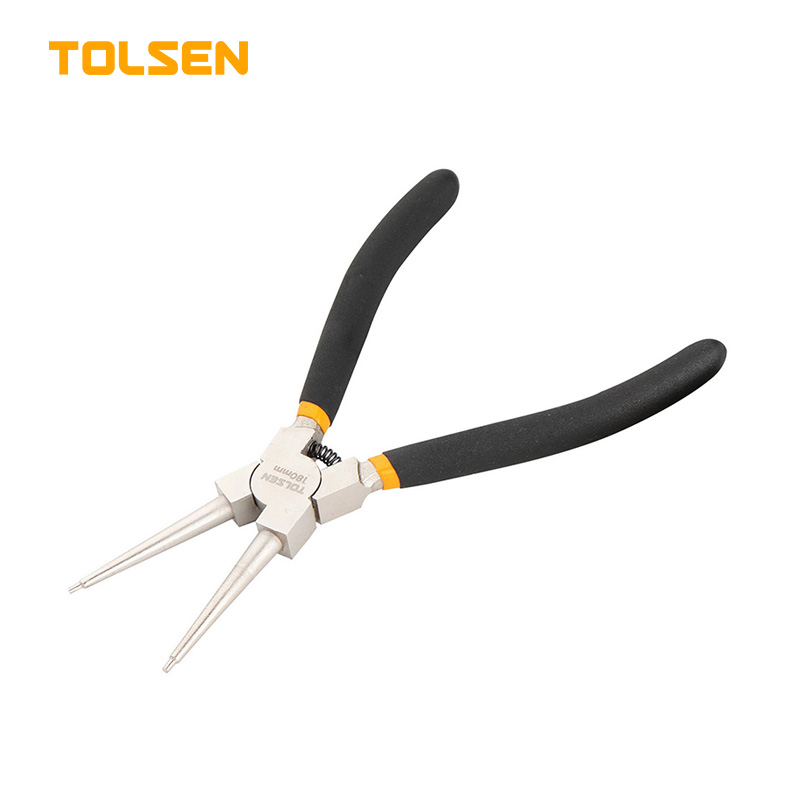 TOLSEN 7" Internal Circlip Plier Straight 180mm Dipped Handle Model 10077
