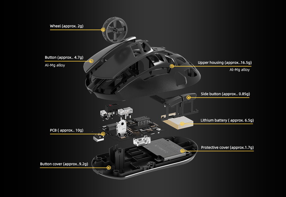 Dareu A950 Pro Al-Magnesium Alloy Ultra-light – 4khz Gaming Mouse_img_5