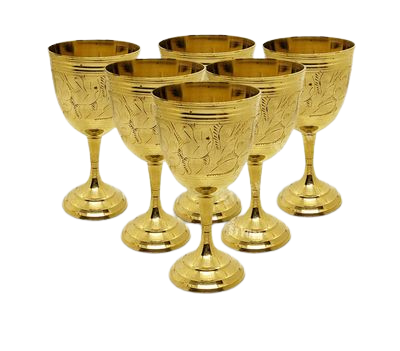 পিতলের নকশী কোক গ্লাস ৬ পিস | Pitoler Nokshi Coke Glass 6 Pieces_img_0