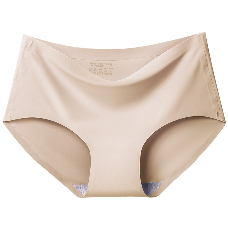 Women Ice Silk Non-trace Breathable High Waist Sexy Briefs Triangle Female Comfort_img_8