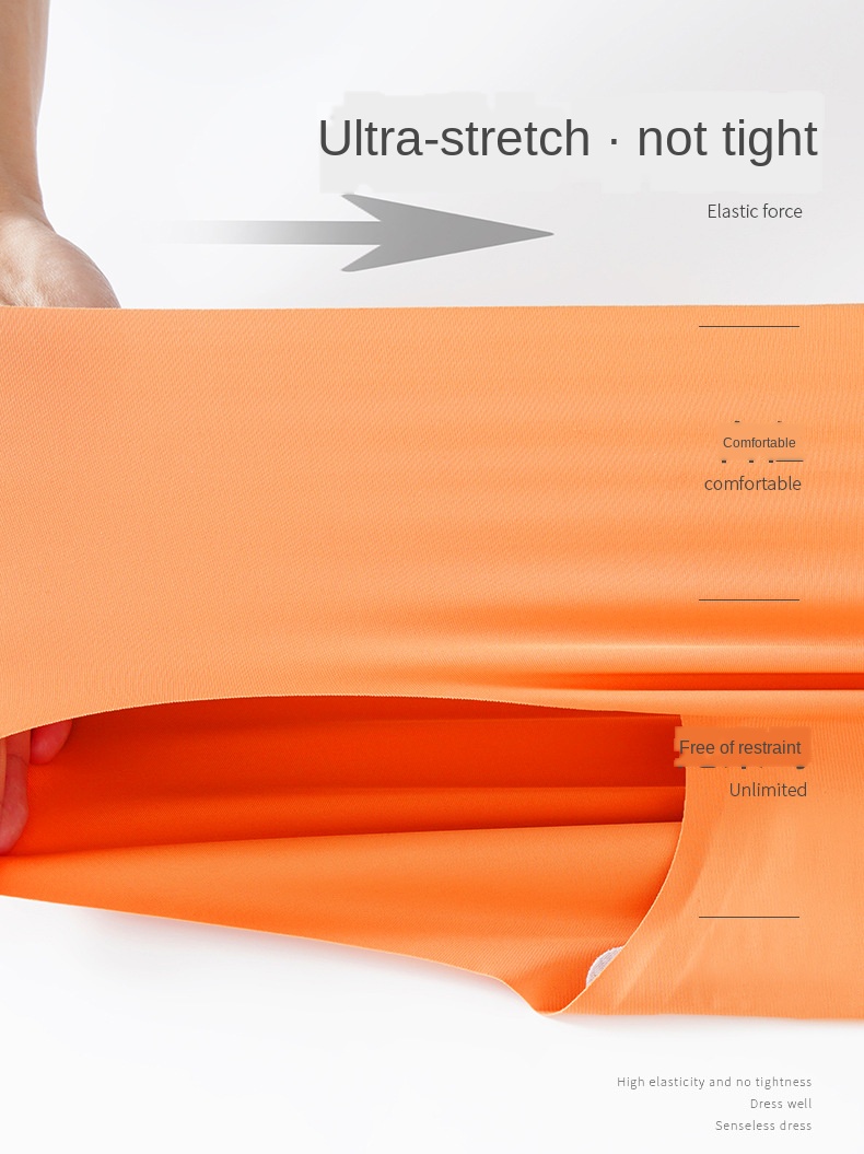 Women Ice Silk Traceless ultra-thin Wave Girls Comfortable Breathable Solid Color mid Waist Triangle Underwear  Breathable Briefs Cozy Lingerie Soft Comfortable Underpants_img_5