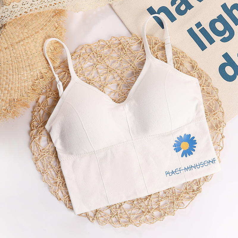 Women's Cotton Bra Tank Top Bra Women Fashion Tank Up Female Sports Bra Sexy Lingerie Push Up Brassiere Ladies Bralette Top_img_6