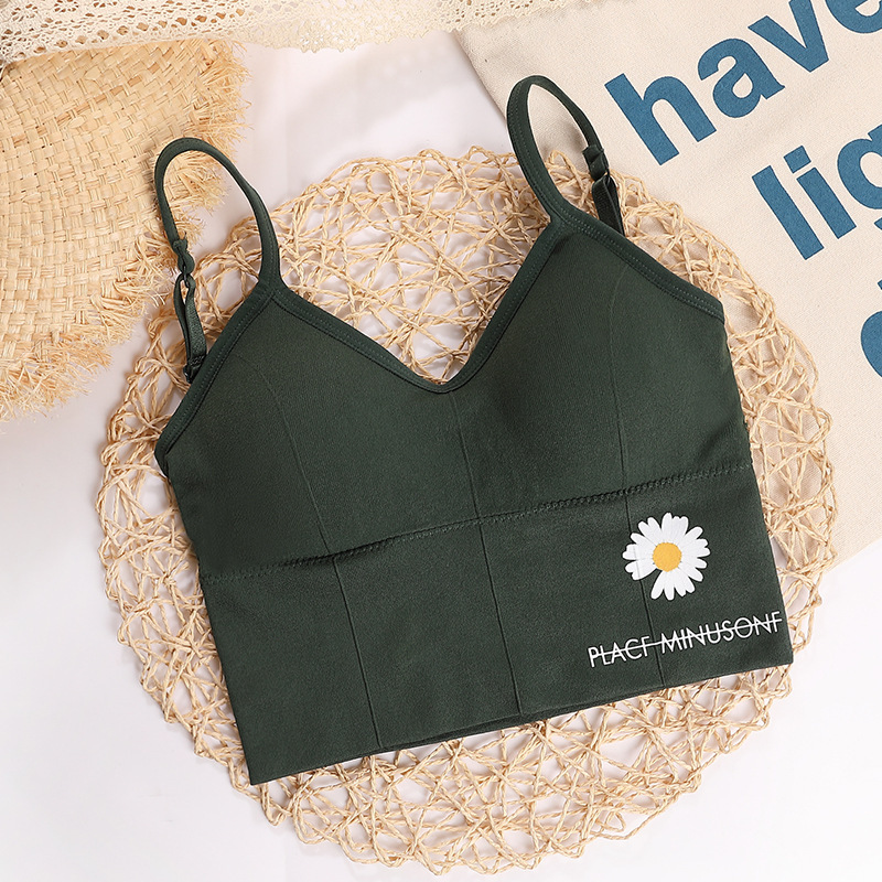 Women's Cotton Bra Tank Top Bra Women Fashion Tank Up Female Sports Bra Sexy Lingerie Push Up Brassiere Ladies Bralette Top_img_9