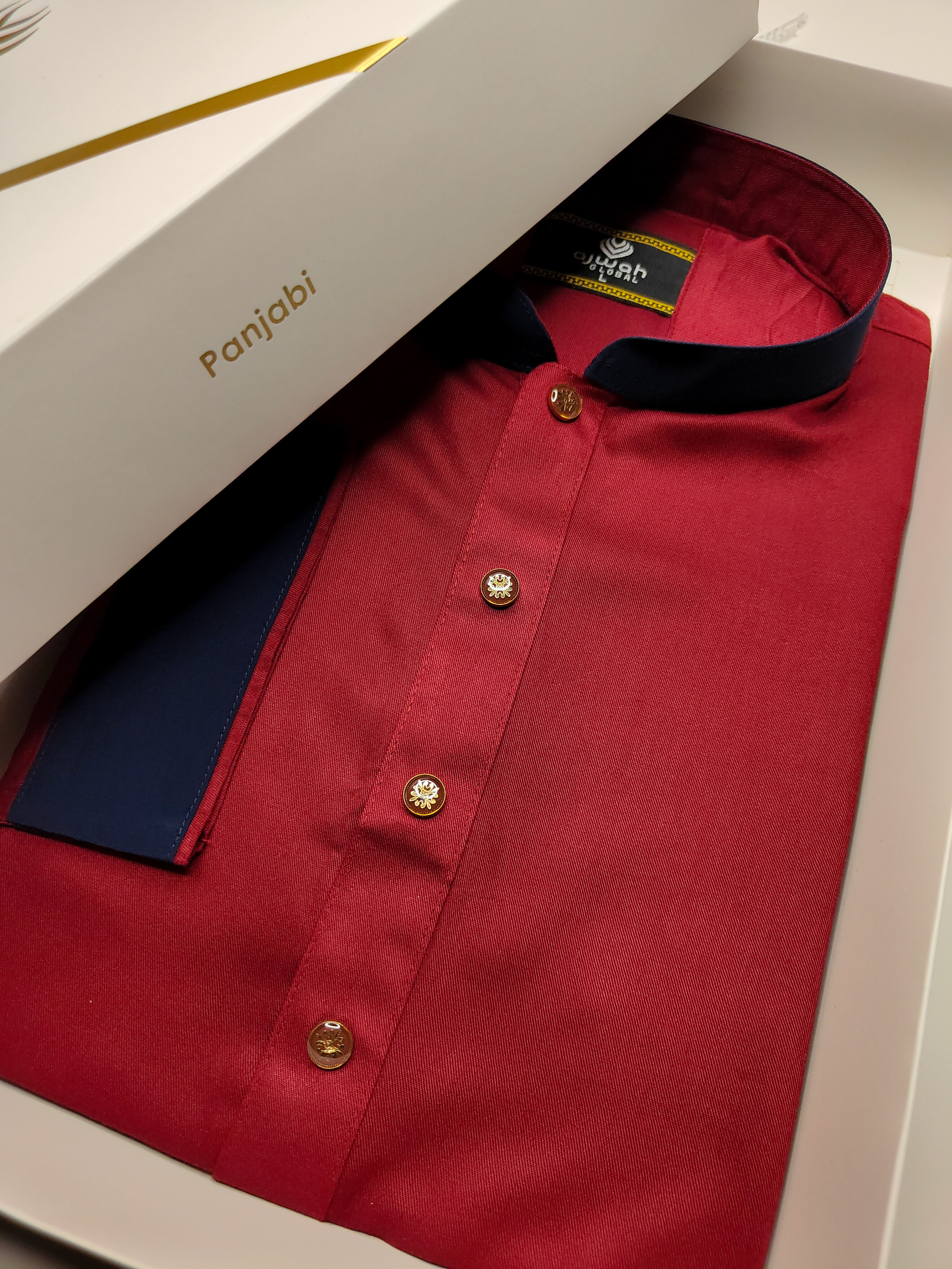 Regal Crimson Panjabi - Premium Style for Every Occasion_img_1