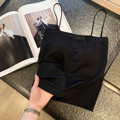Tank Tops Female Bras Spaghetti Strap Fashion Camisole Wireless brassiere Seamless underwear_img_10