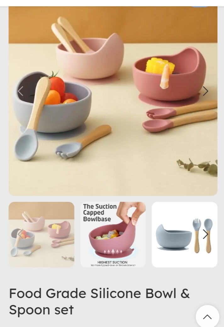 Food Grade Silicone Bowl & Spoon set_img_0