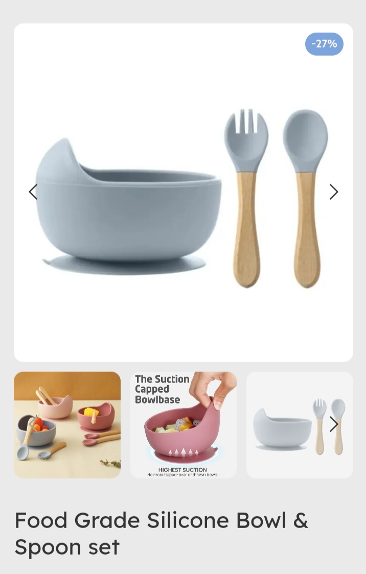 Food Grade Silicone Bowl & Spoon set_img_2