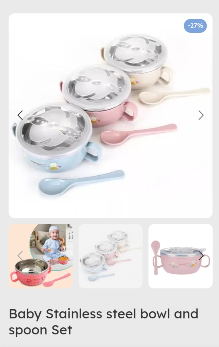 Baby Stainless steel bowl and spoon Set_img_1