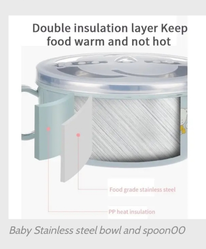 Baby Stainless steel bowl and spoon Set_img_4