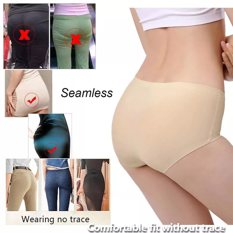 Women Ice Silk Non-trace Breathable High Waist Sexy Briefs Triangle Female Comfort_img_4