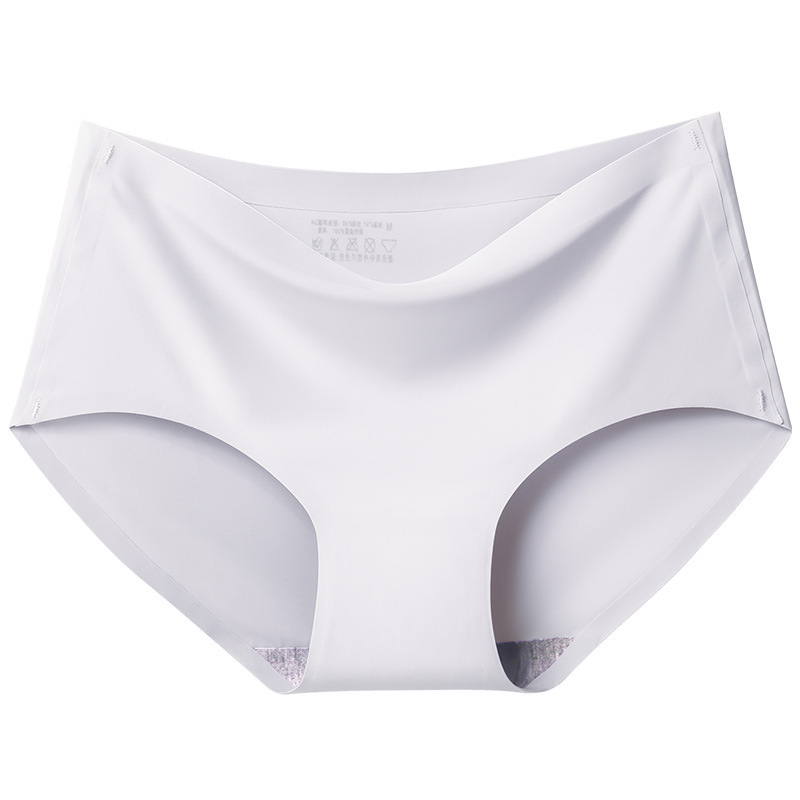 Women Ice Silk Non-trace Breathable High Waist Sexy Briefs Triangle Female Comfort_img_5