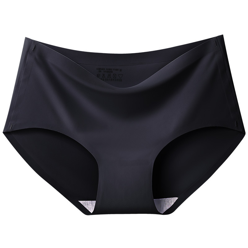Women Ice Silk Non-trace Breathable High Waist Sexy Briefs Triangle Female Comfort