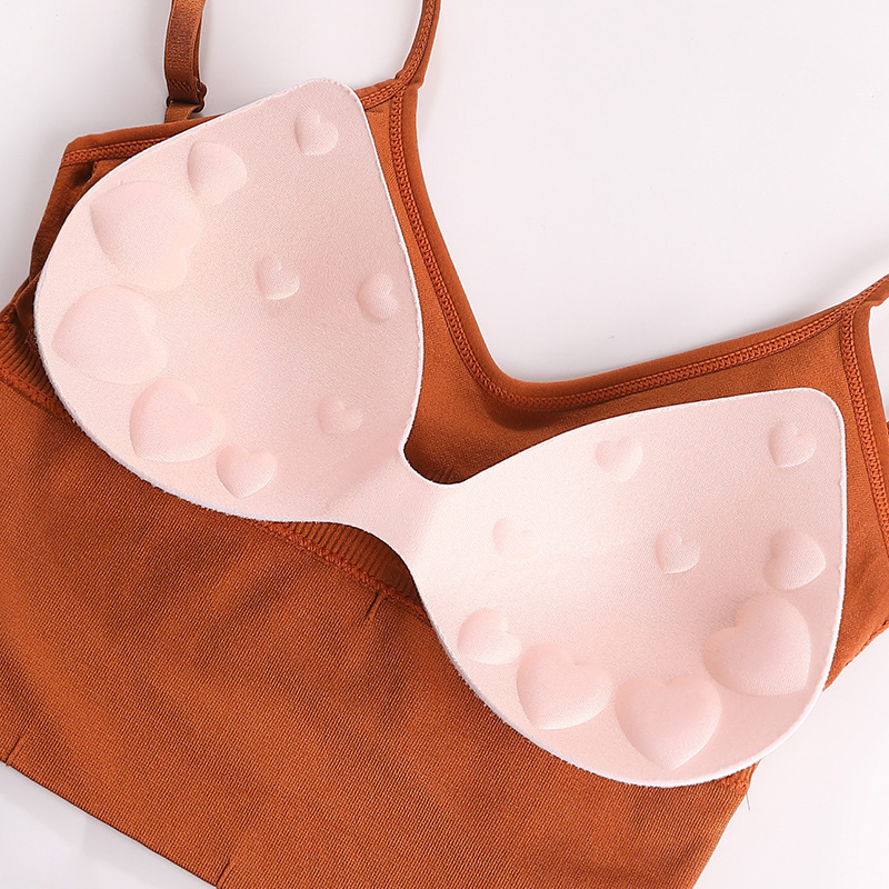 Women's Cotton Bra Tank Top Bra Women Fashion Tank Up Female Sports Bra Sexy Lingerie Push Up Brassiere Ladies Bralette Top_img_2