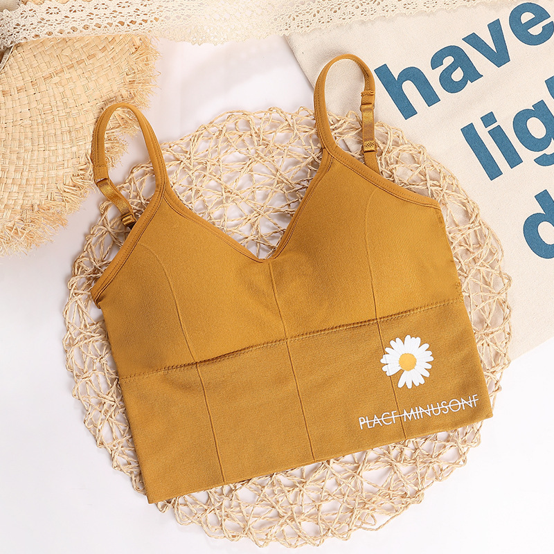 Women's Cotton Bra Tank Top Bra Women Fashion Tank Up Female Sports Bra Sexy Lingerie Push Up Brassiere Ladies Bralette Top_img_7