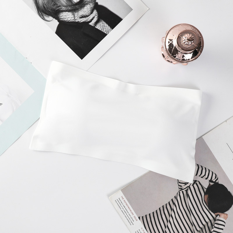 Ice Silk Strapless Bra Girls Seamless Crop Tube Top Bralette for Women Sexy Soft Bras Large Size Bustier Tops_img_10