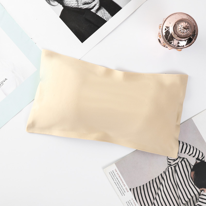 Ice Silk Strapless Bra Girls Seamless Crop Tube Top Bralette for Women Sexy Soft Bras Large Size Bustier Tops_img_11