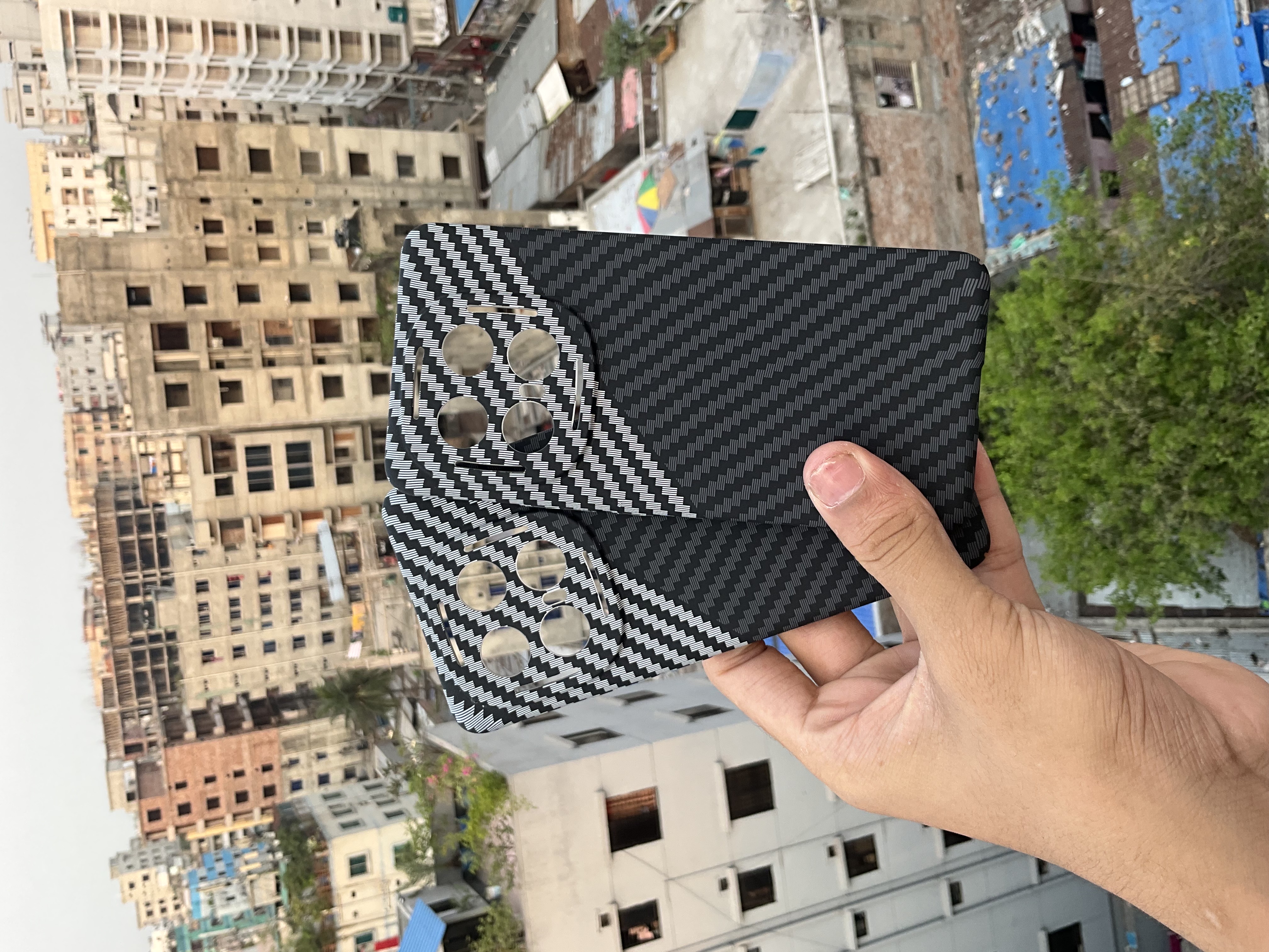 IQOO13 skin-feel carbon fiber pattern Protective cover_img_0