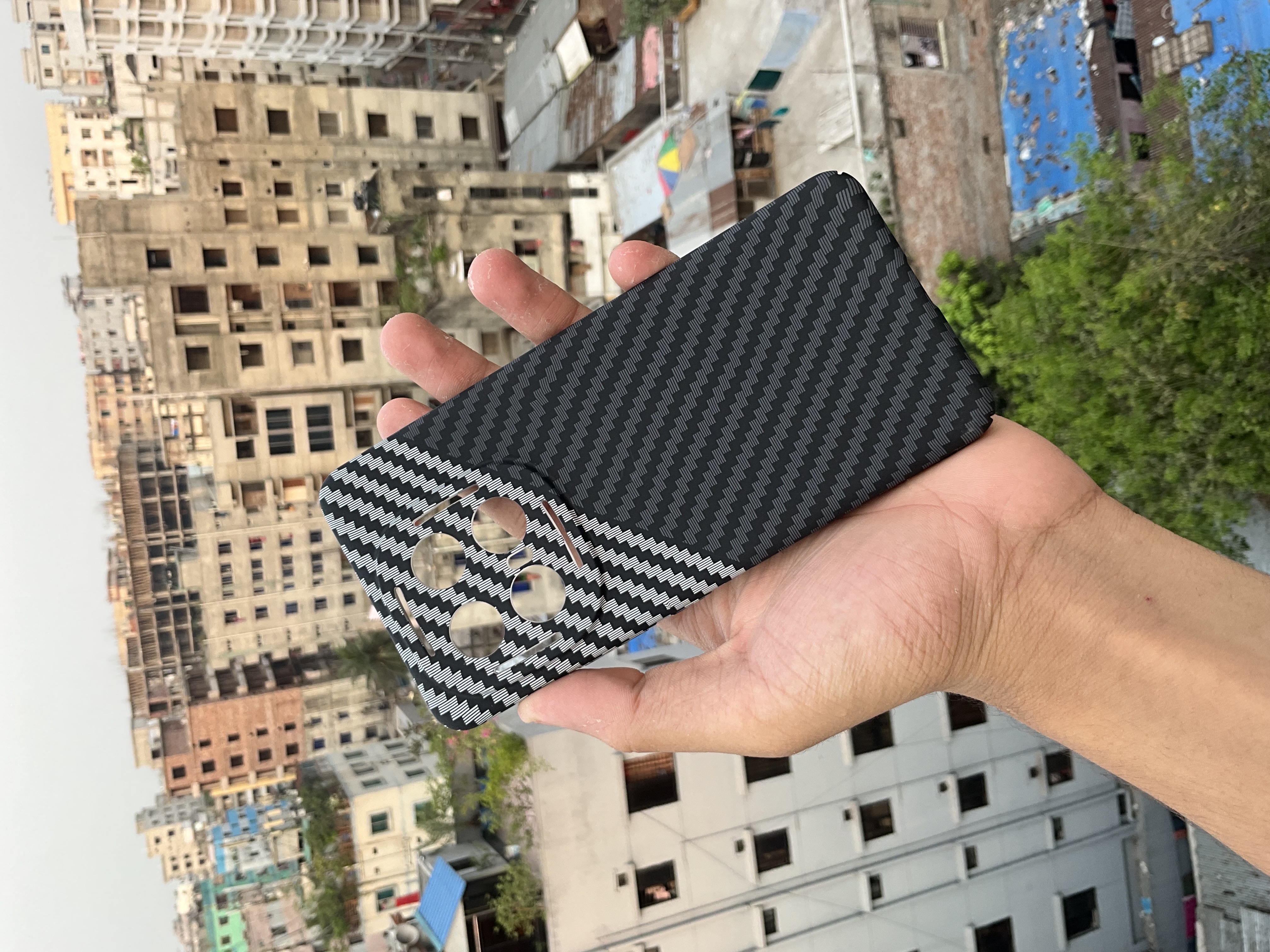 IQOO13 skin-feel carbon fiber pattern Protective cover_img_1