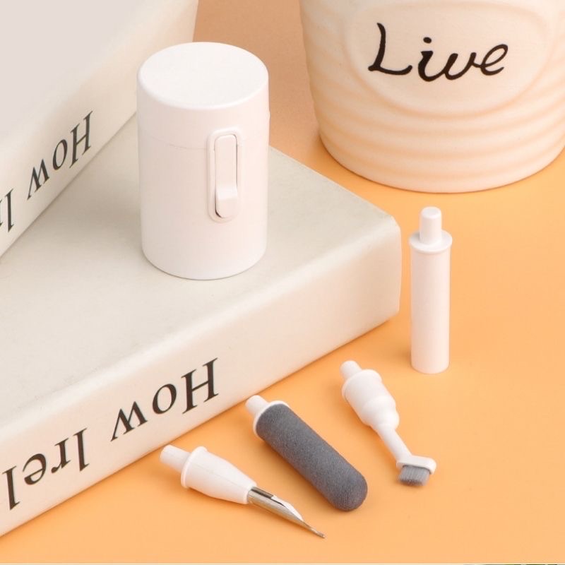 New mini Bluetooth headset cleaning tool four-piece set multi-functional storage headset accessories easy_img_0