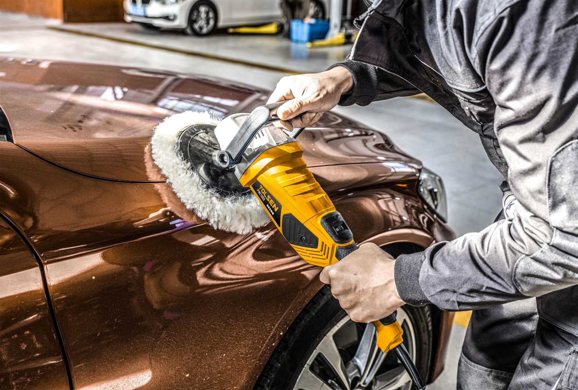 TOLSEN 88598, Angle Polisher, 180mm, Variable Speed 1400W; Model 88598_img_3